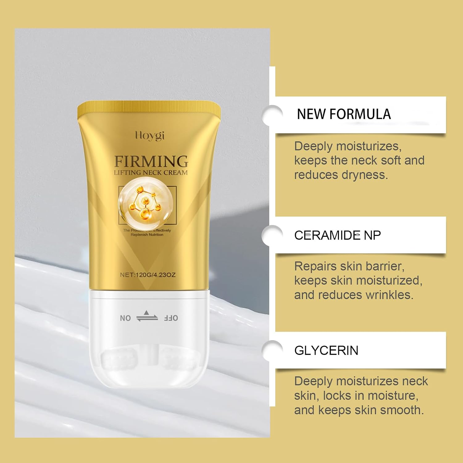 Los Angeles Local Warehouse Wholesale Hoygi AH-8 Hexapeptide-8 Roller Neck Firming Cream Fast Clearance Limited Stock
