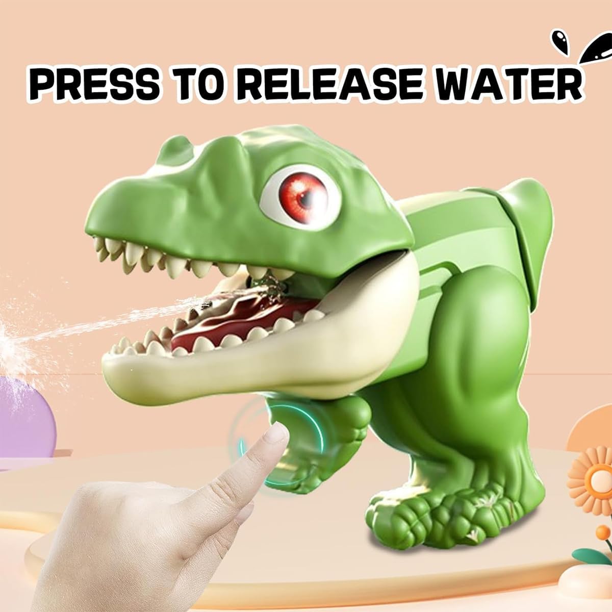 Mini Dinosaur Water Squirt Guns, 4 Pcs Tyrannosaurus Water Blaster, Kids Summer Pool Beach Toy Clearance Stock