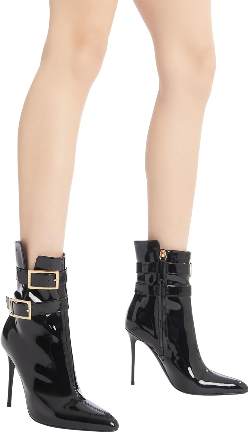 Shiny Patent Leather High Block Heel Ankle Boots Multiple Styles Mixed Clearance Stock 873 Wholesale