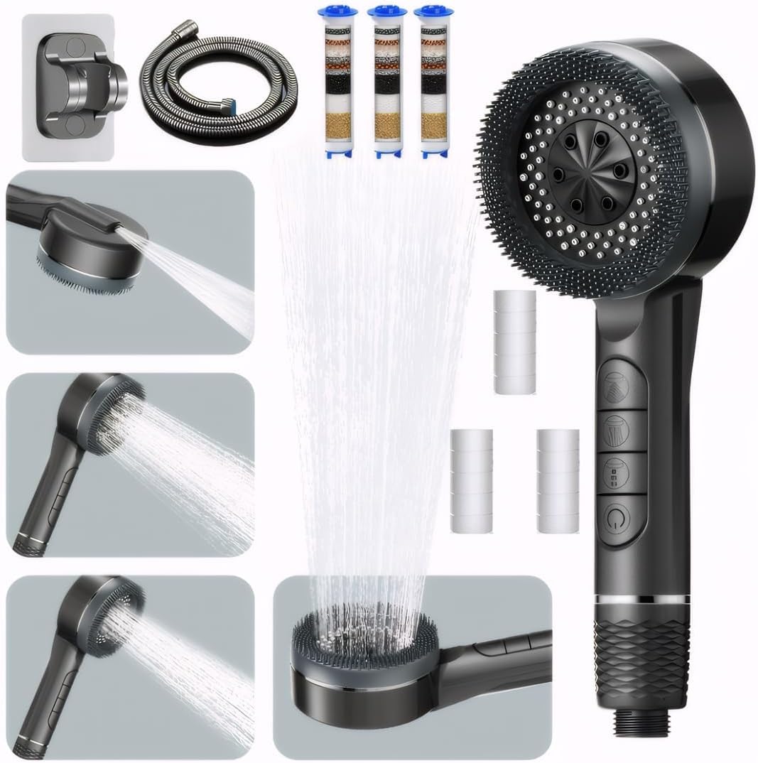 Mixed High Pressure Shower Head Clearance Multi Spray Mode Anti-clog Bathroom Shower Nozzle Wholesale