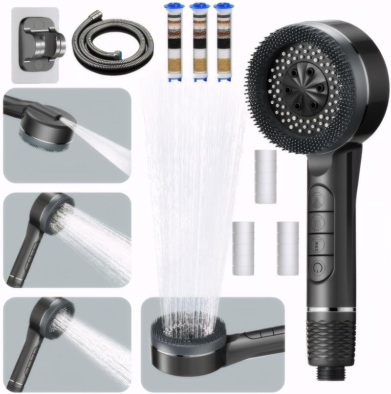 Mixed High Pressure Shower Head Clearance Multi Spray Mode Anti-clog Bathroom Shower Nozzle Wholesale