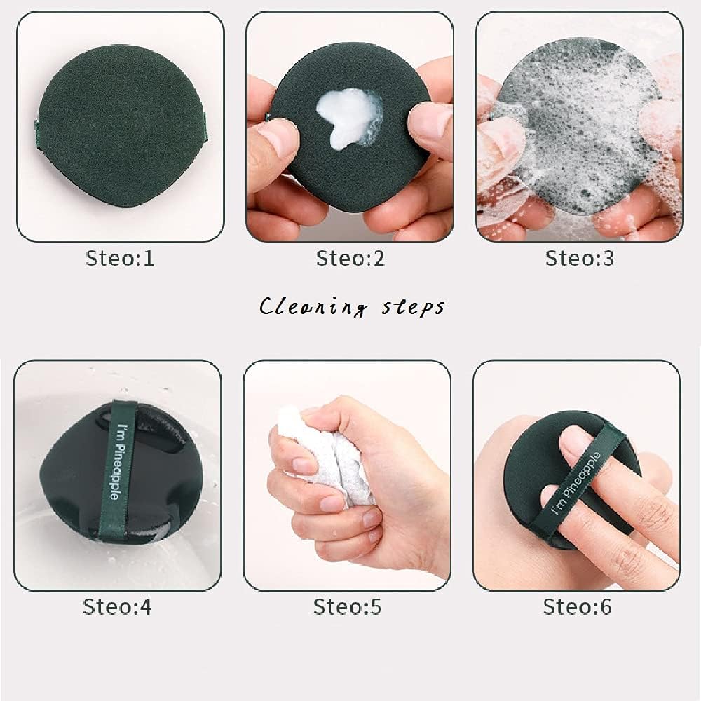 Clearance 7Pcs Constellation Makeup Puff Set, Ultra Soft Marshmallow Foundation Sponge, Wet &amp; Dry Non-Absorbent Powder Cushion Puffs