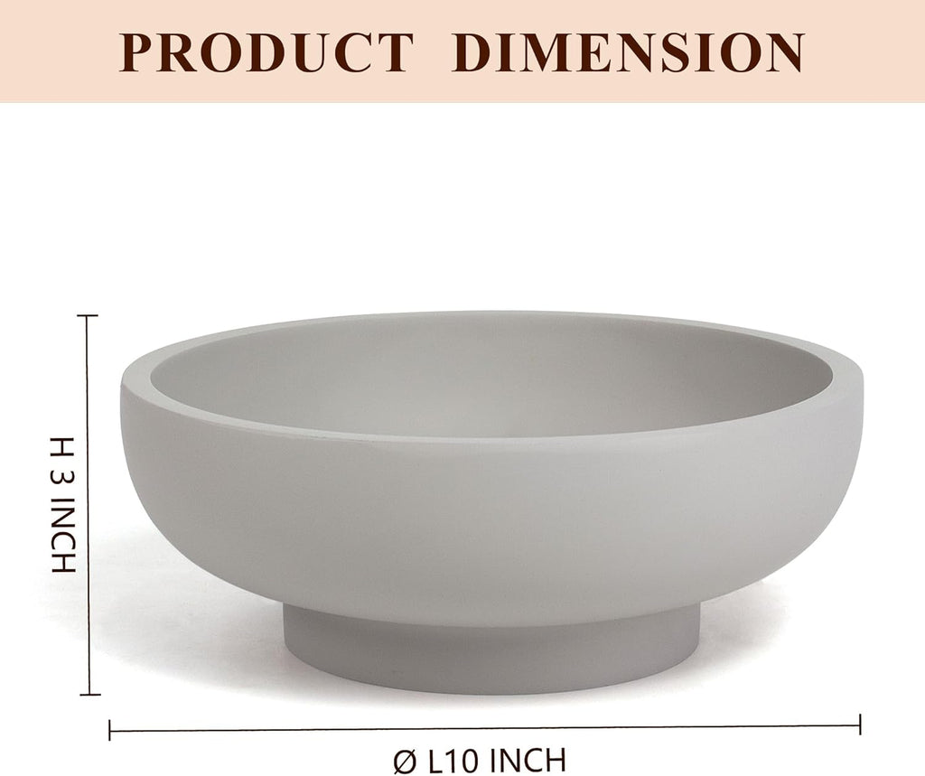 Simple Matte Concrete Round Decor Bowl Black & White Assorted Stock Clearance 580 Wholesale Table Centerpiece