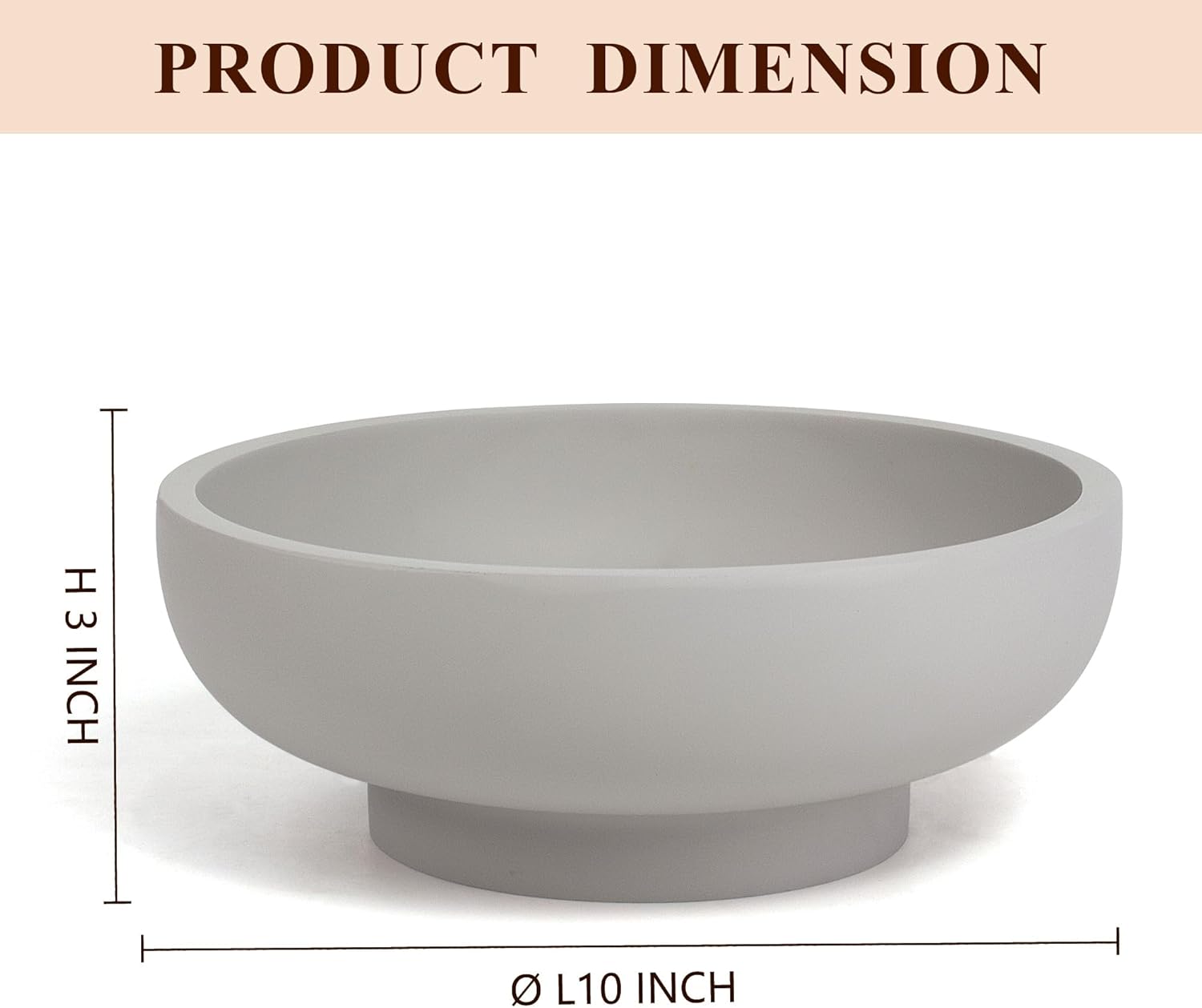 Simple Matte Concrete Round Decor Bowl Black & White Assorted Stock Clearance 580 Wholesale Table Centerpiece