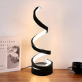 Modern Spiral LED Table Lamp Clearance, Flexible Curved Ribbon Desk Lamp Dimmable Warm Light, Minimalist Art Sculpture Night Light for Bedroom Office Decor