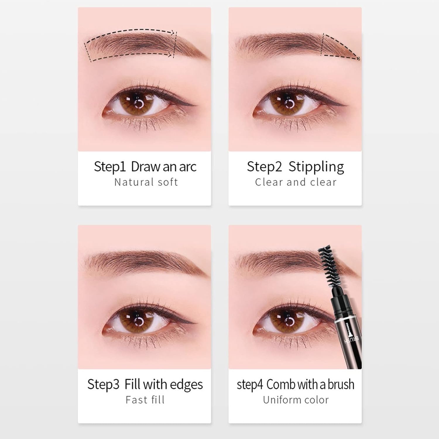 Double-Headed Eyebrow Pencil Clearance 1800Pcs , Long Lasting Soft Texture Eyebrow Pen, Natural Smooth Drawing Daily Eye Makeup Pencil