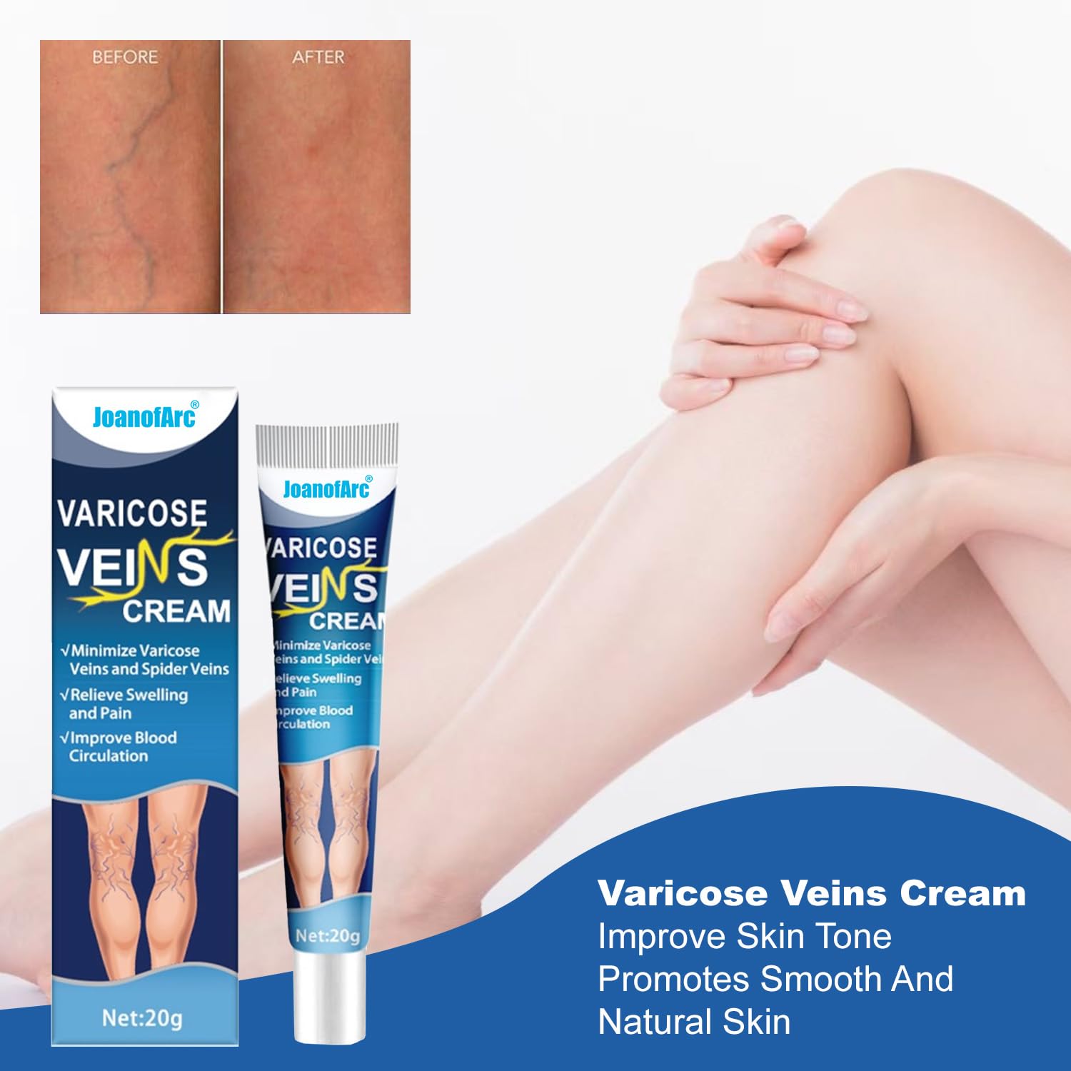 Bulk Liquidation Spider Vein Relief Massage Ointment Reduce Leg Swelling & Soreness, 99Pcs Whole Batch Leg Care Product