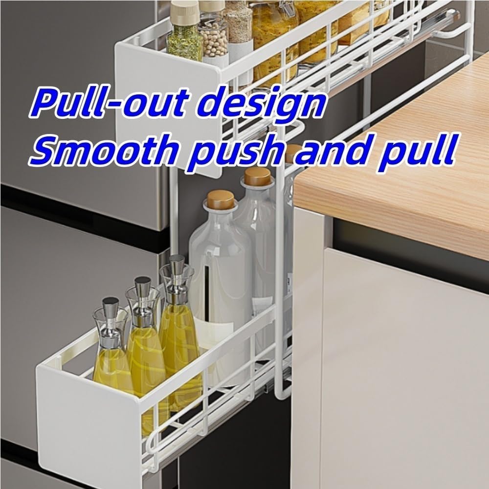 2-Tier Expandable Magnetic Refrigerator Spice Rack Organizer, 195pcs Clearance Wholesale
