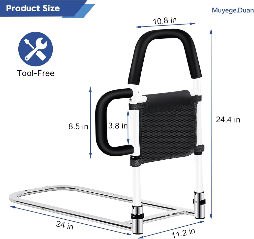 Surplus Clearance Stock 2200 Bed Safety Rail For Elderly, Anti-Fall Adjustable Bedside Grab Bar With Storage Pocket Wholesale Batch
