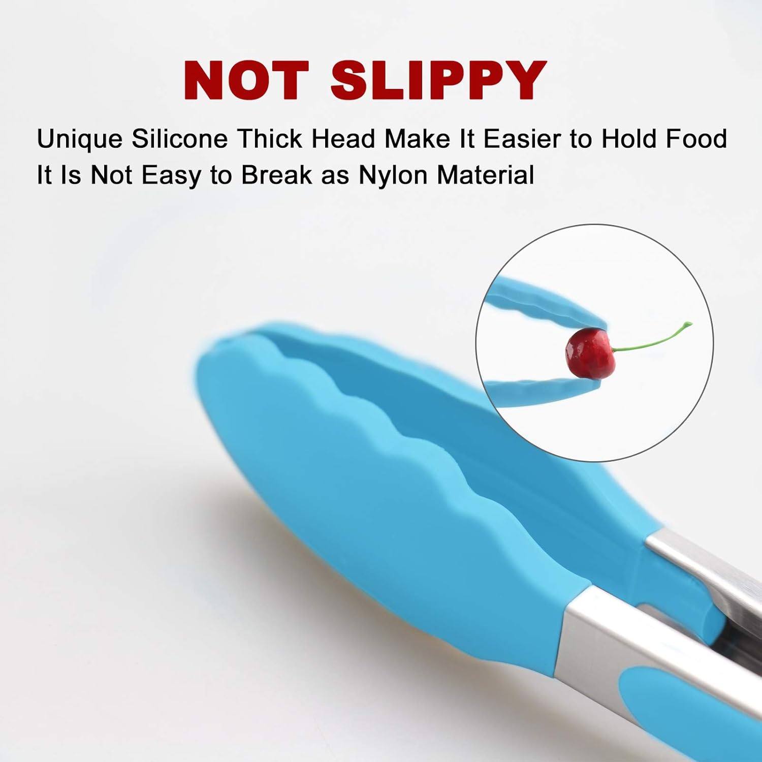 Clearance Silicone Tip Stainless Steel Food Tongs, 580Pcs Wholesale Non-Slip Kitchen BBQ Tongs