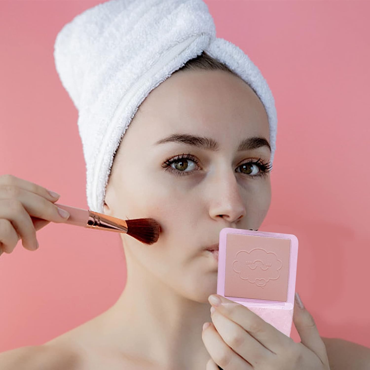 Cute Cloud Single Blush Palette, Natural Matte Flush Cheek Makeup, Low Saturation Korean Rouge, Mixed Assorted Shades Random Delivery Clearance Stock