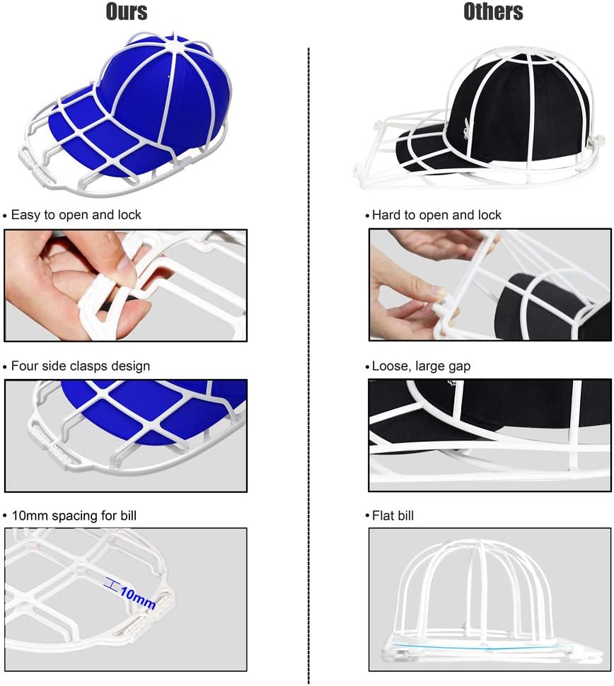Multi-Size Cap Laundry Wash Cage Anti-Crush Baseball Hat Cleaning Rack Clearance, 385 Wholesale Laundry Tool