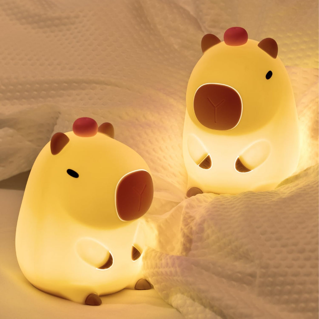 Soft Silicone Dimmable Capybara Tap Control Night Light For Nursery Clearance Stock 1332 Wholesale