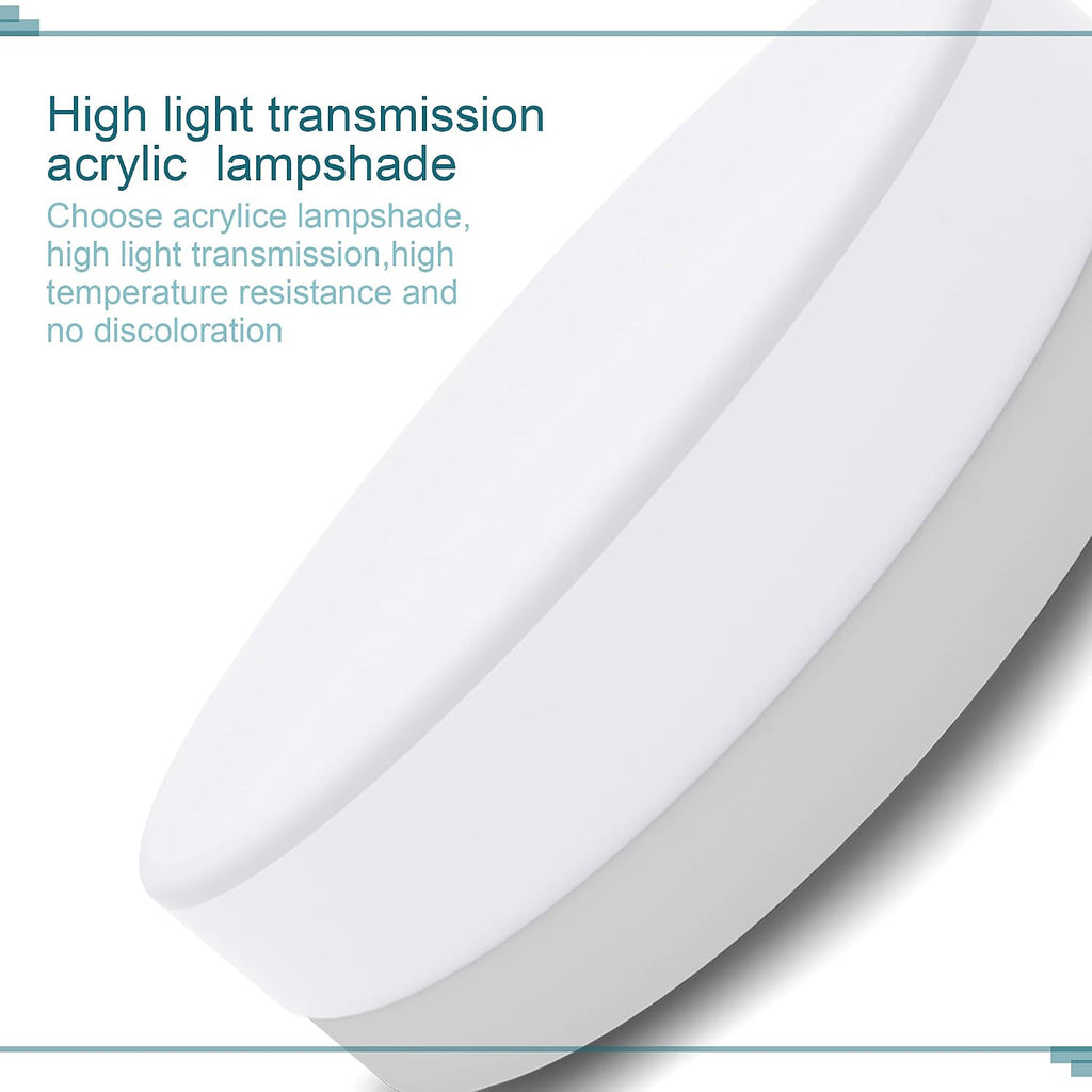 Clearance Modern Round LED Flush Mount Ceiling Light, Dimmable Temperature Minimalist Thin Flat Panel Lamp for Bedroom Kitchen Bathroom Hallway