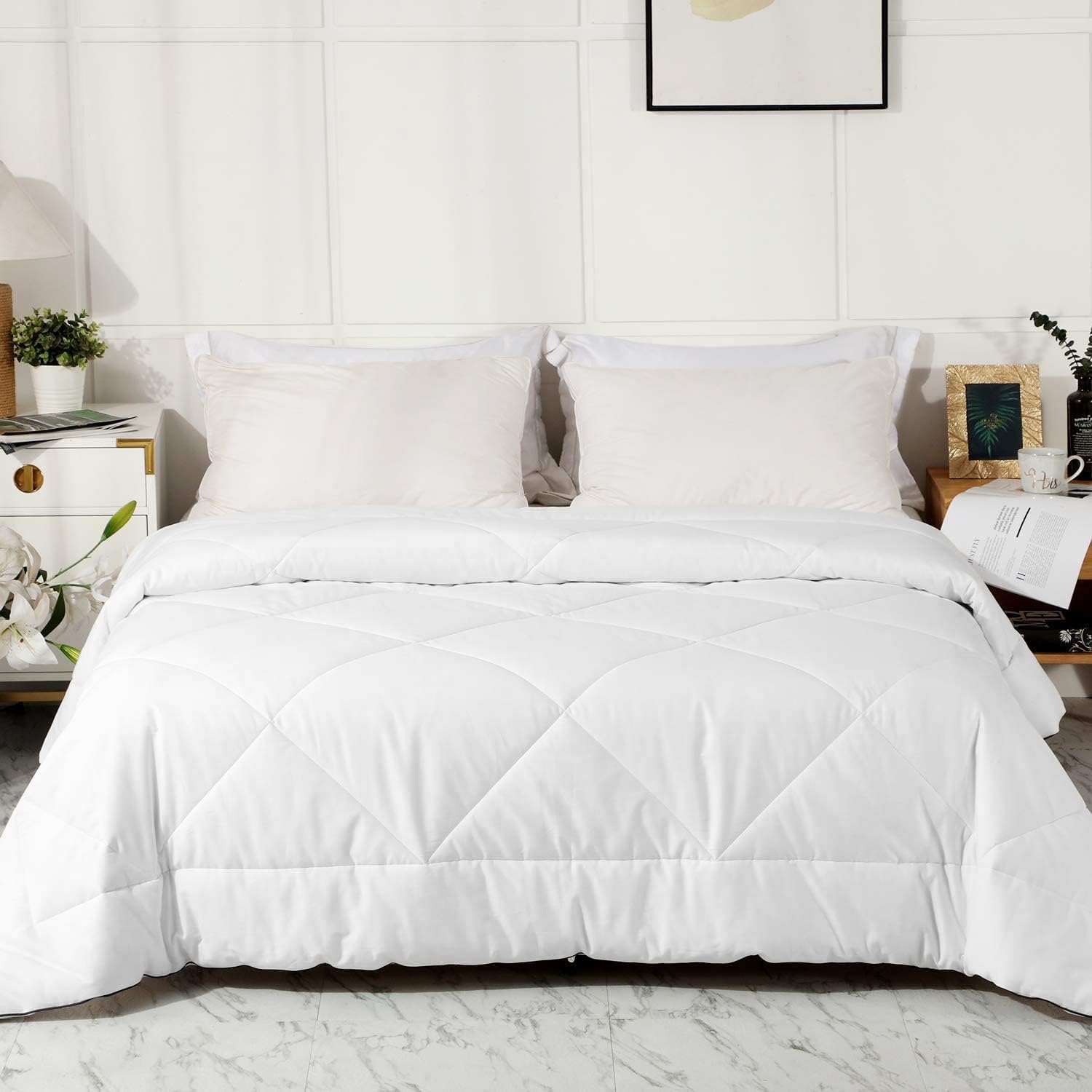 Hotel Style King Size Down Alternative Comforter Machine Washable Warm Winter Bed Blanket On Sale