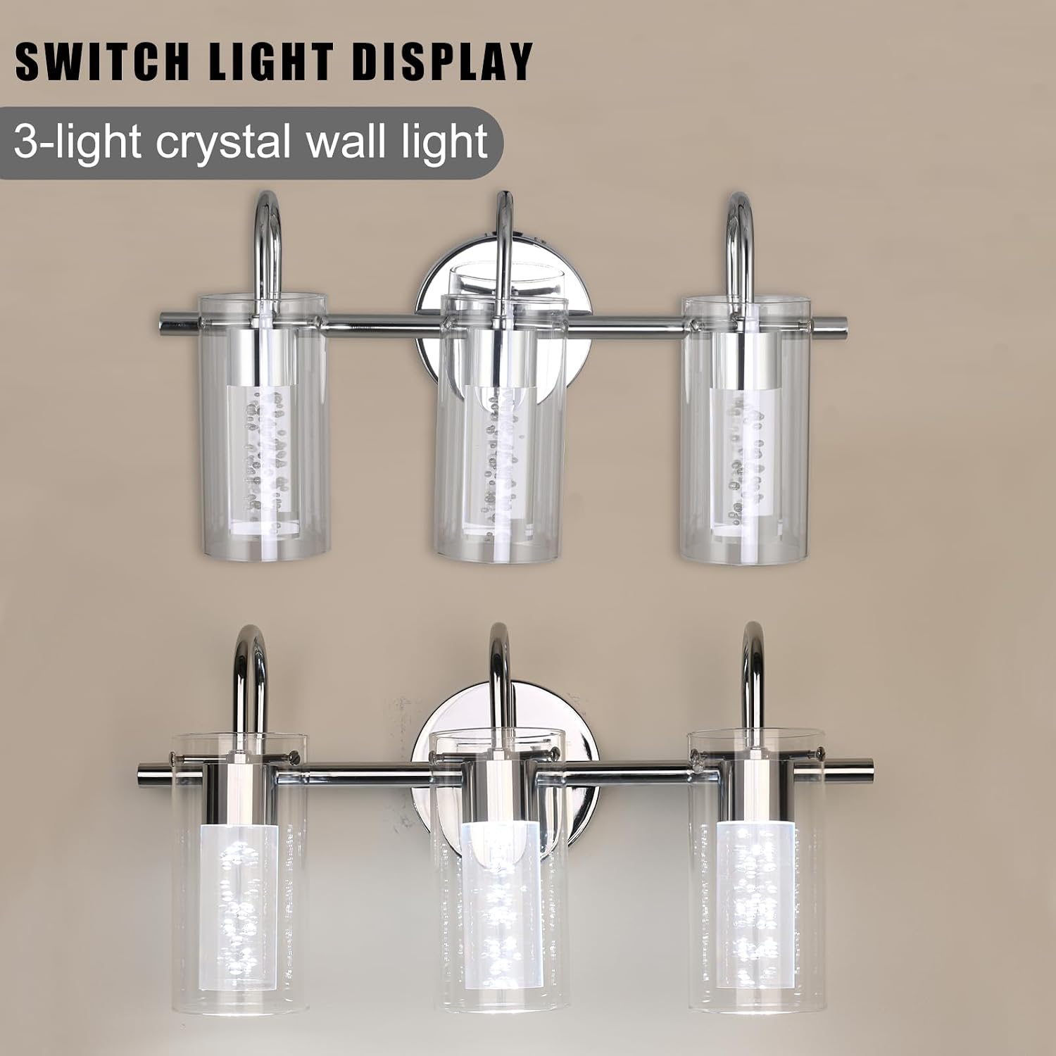 Clearance Modern Pendant & Vanity Light Collection, Multi-Style Metal Bubble Glass Hanging Chandelier Bathroom Wall Sconce, Mixed Indoor Decor Lighting for Kitchen Bathroom Bedroom Hotel