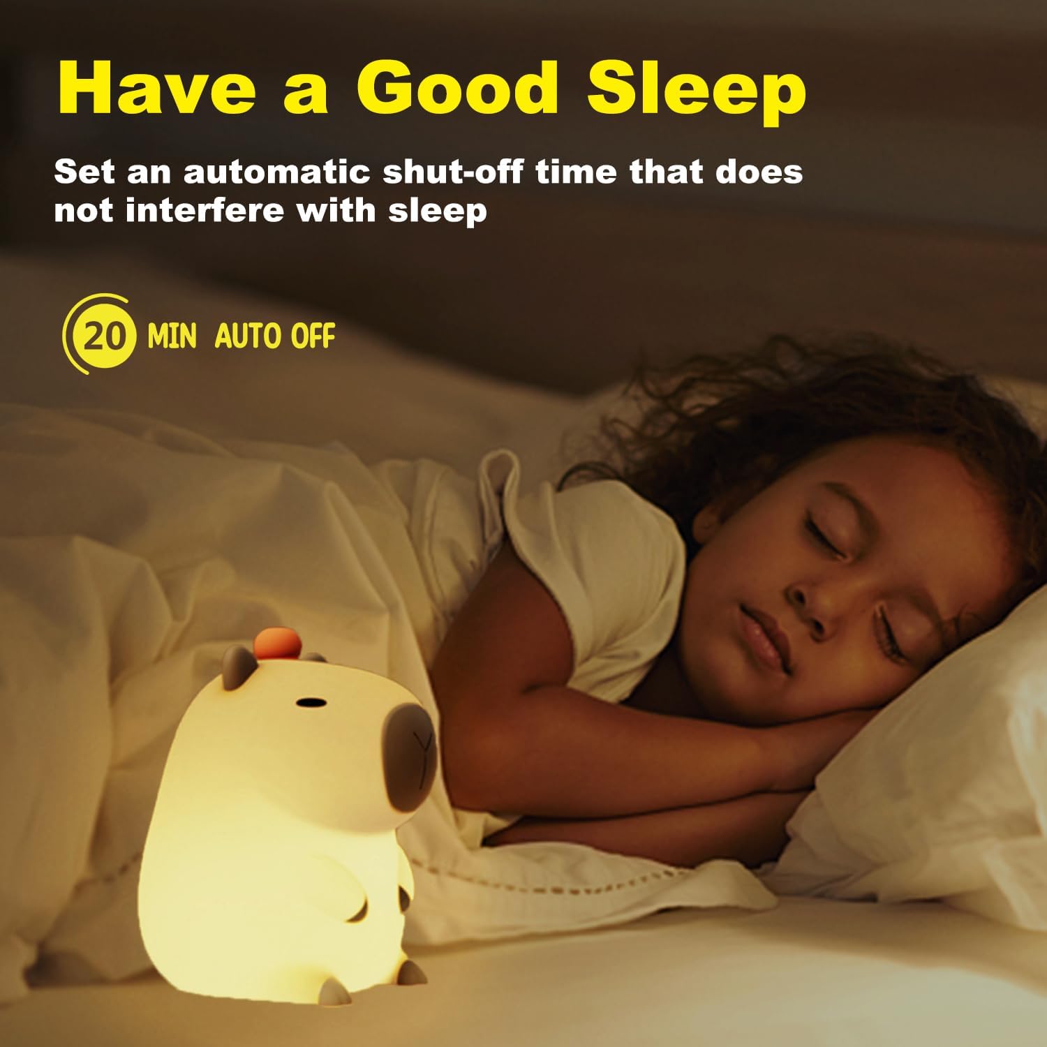 Soft Silicone Dimmable Capybara Tap Control Night Light For Nursery Clearance Stock 1332 Wholesale