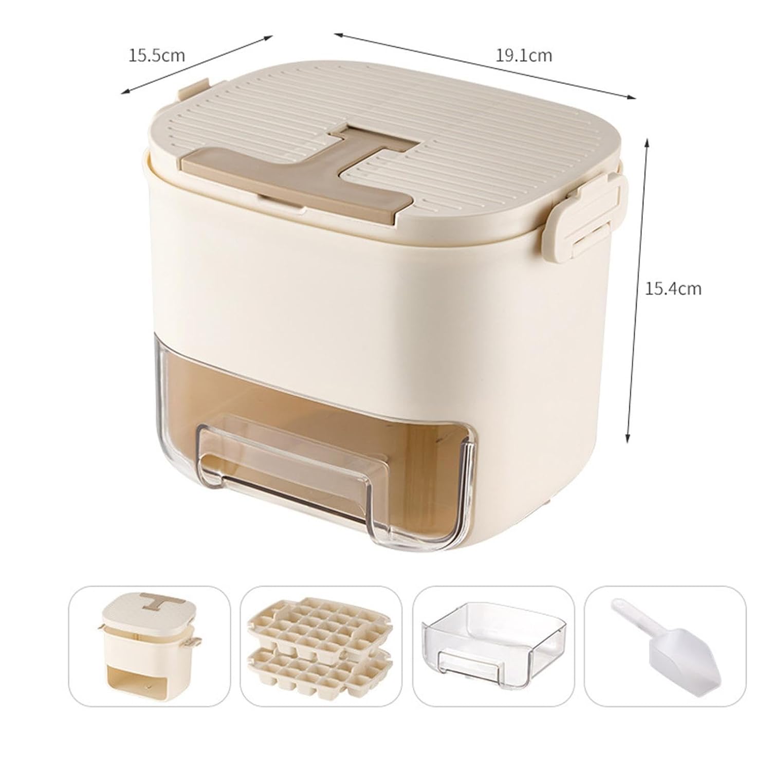 Surplus Batch Of 176pcs Airtight Ice Cube Bin Stackable Freezer Ice Storage Organizer