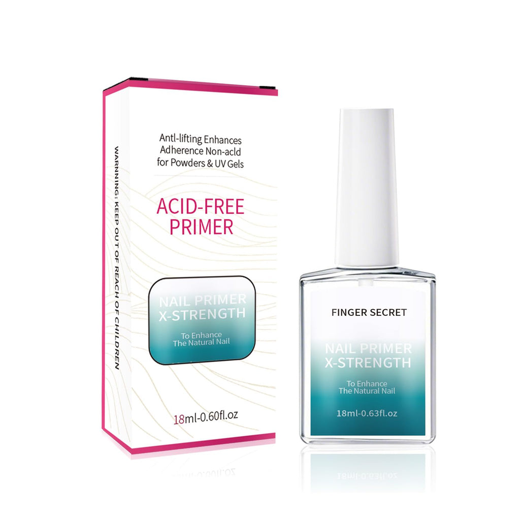 Clearance Sale Finger Secret X-Strength 18ml Nail Prep Primer, Professional Bonding Liquid for Gel & Acrylic Nails, Boost Adhesion for Extended Manicure Wear