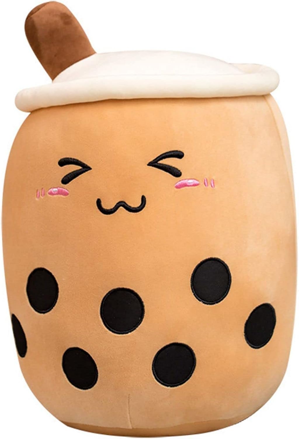 Cute Boba Milk Tea Plush Pillow Clearance, Soft Bubble Tea Cup Stuffed Plush Toy, Kawaii Cartoon Boba Squishy Cushion Gift for Kids Girls Home Decor