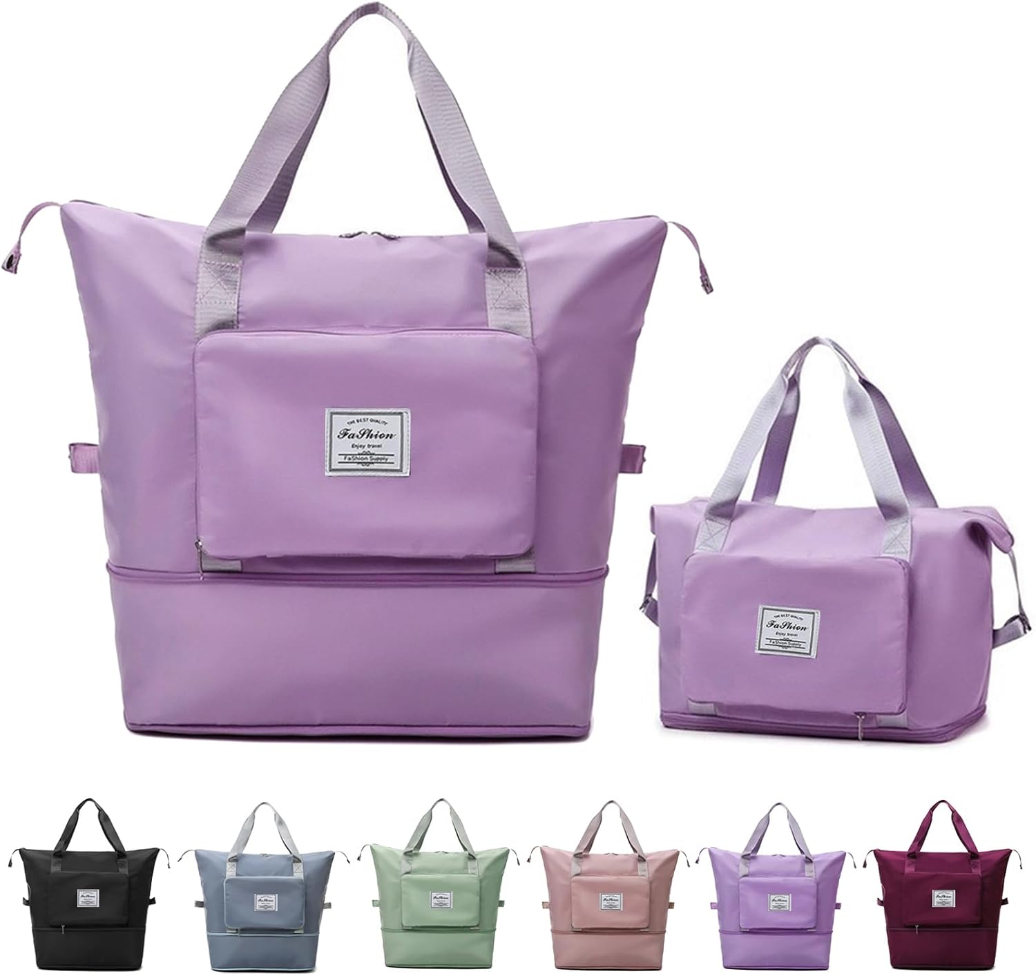308Pcs Mixed Color Expandable Travel Storage Bag With Front Pocket Overnight Carry Bag Bulk Clearance