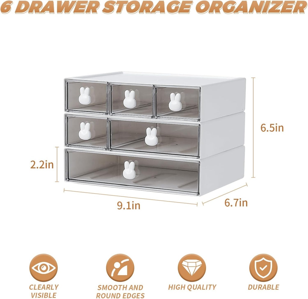 Large Capacity Transparent Drawer Office Storage Cabinet Stackable Design Mixed Sizes Clearance, 335 Wholesale Vanity Organizer