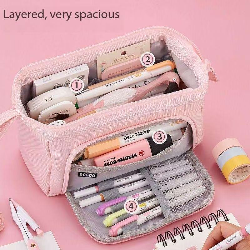Warehouse Liquidation Total 5676pcs Linen Wide Mouth Pencil Pouch Wholesale, Portable Multi-use Stationery Makeup Storage Bag…
