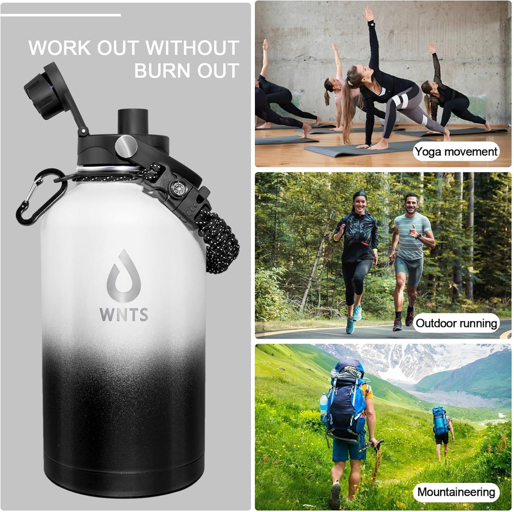 Final Clearance About 679pcs Multi-Color Ombre Stainless Steel Vacuum Insulated Water Bottle Wholesale, Leakproof Sports Thermos Cup Complete Accessory Set…
