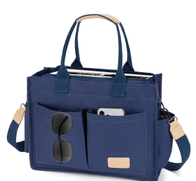 Mixed Sizes & Colors Surplus 1396Pcs Multi-Pocket Canvas Tote Bag, Detachable Shoulder Strap Daily Work Handbag Wholesale Liquidation