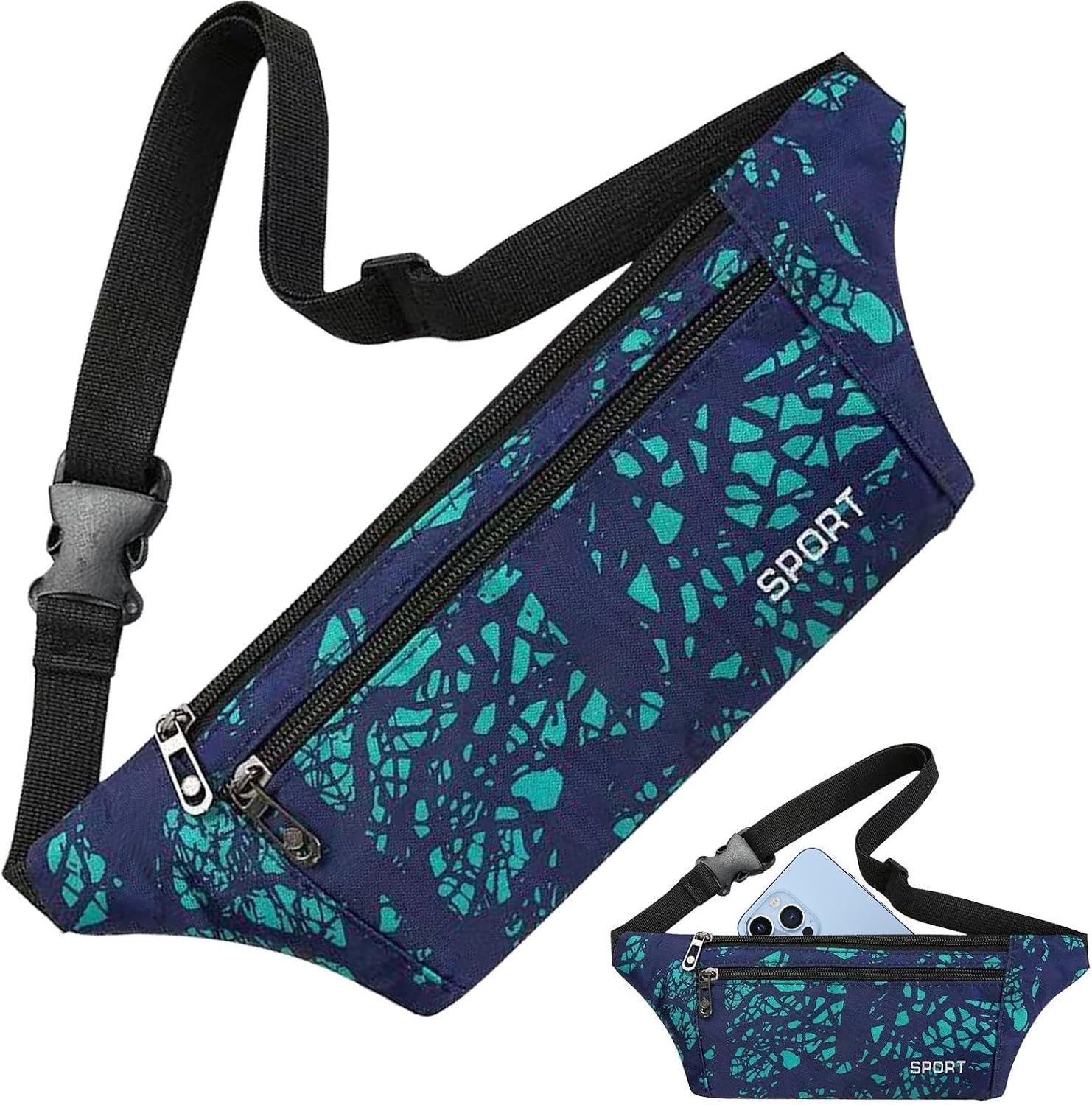 1400Pcs Clearance Slim Running Fanny Pack, Lightweight Waterproof Waist Belt Bag, Sports Travel Anti-Theft Pocket for Phone & Keys