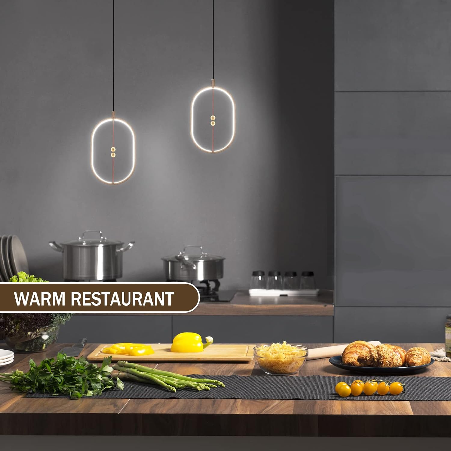 Modern Geometric LED Pendant Lights Clearance, Multi Shape Circle Square Oval Minimalist Hanging Lamp, Black White Frame Red Wire Decor Chandelier for Bedroom Dining Kitchen Cafe
