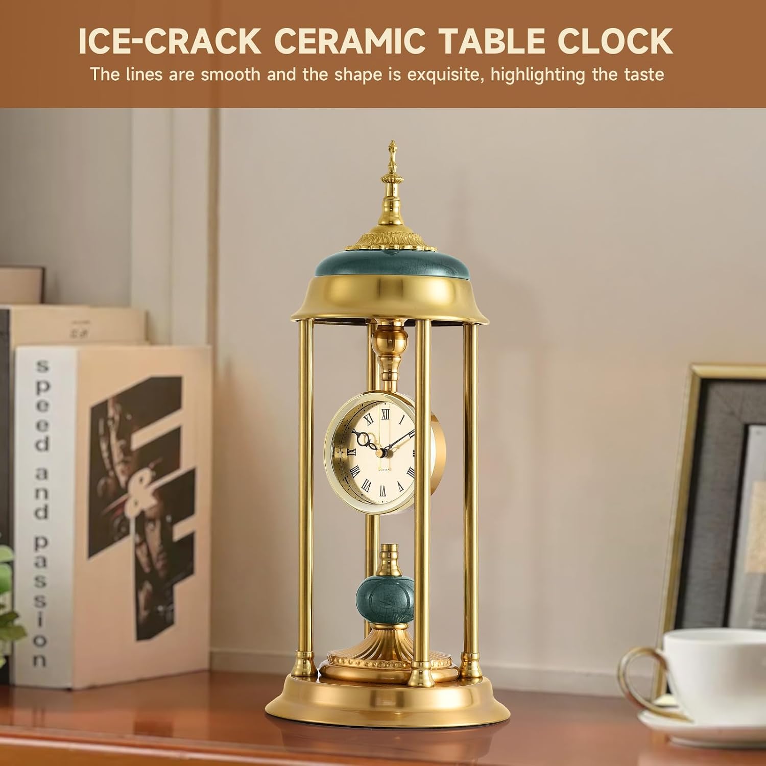 Bulk Clearance Luxury Table Clocks Wholesale | Golden Elephant Decor Desk Clock & European Roman Numeral Pillar Pendulum Clock, Limited Stock Bundle Liquidation