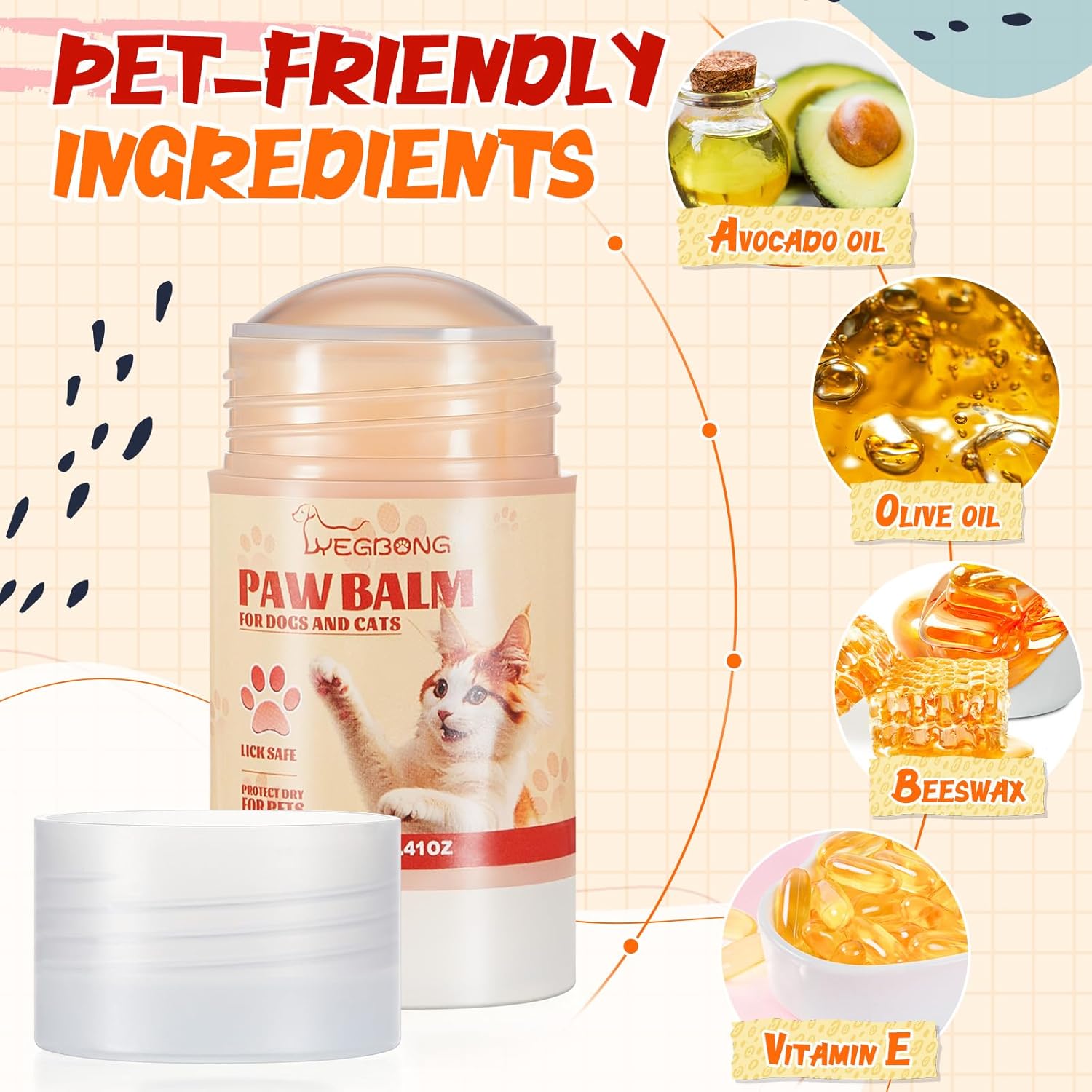 Bulk Liquidation Portable Pet Paw Nourishing Balm For Cats & Dogs, 145Pcs Whole Batch Pet Foot Care Supplies