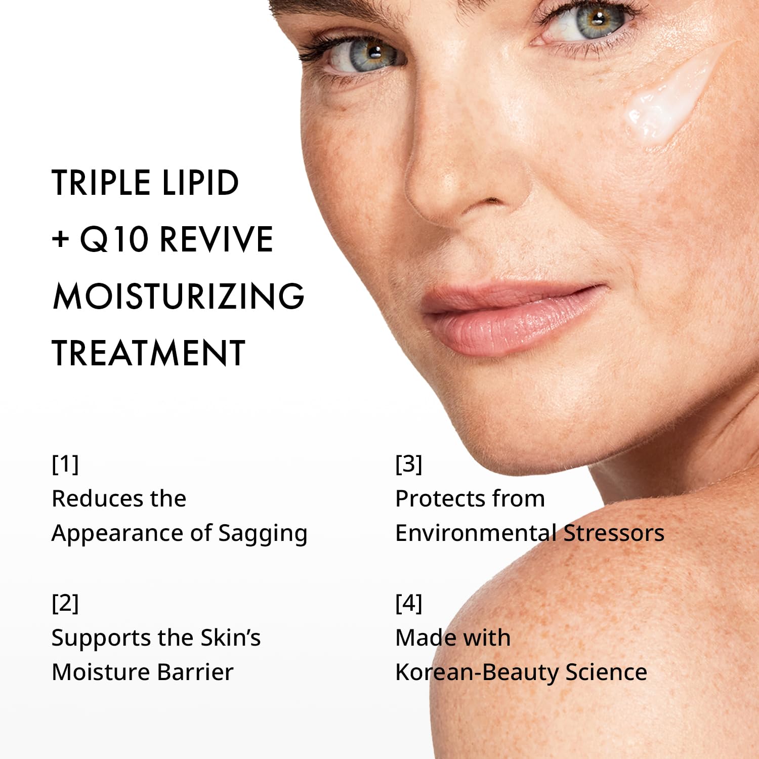 Clearance Dēpology Triple Lipid Q10 Moisturizing Cream, Barrier Repair Rejuvenating Face Cream, Anti Stress Hydrating Facial Moisturizer 50ml For Dry Sensitive Skin