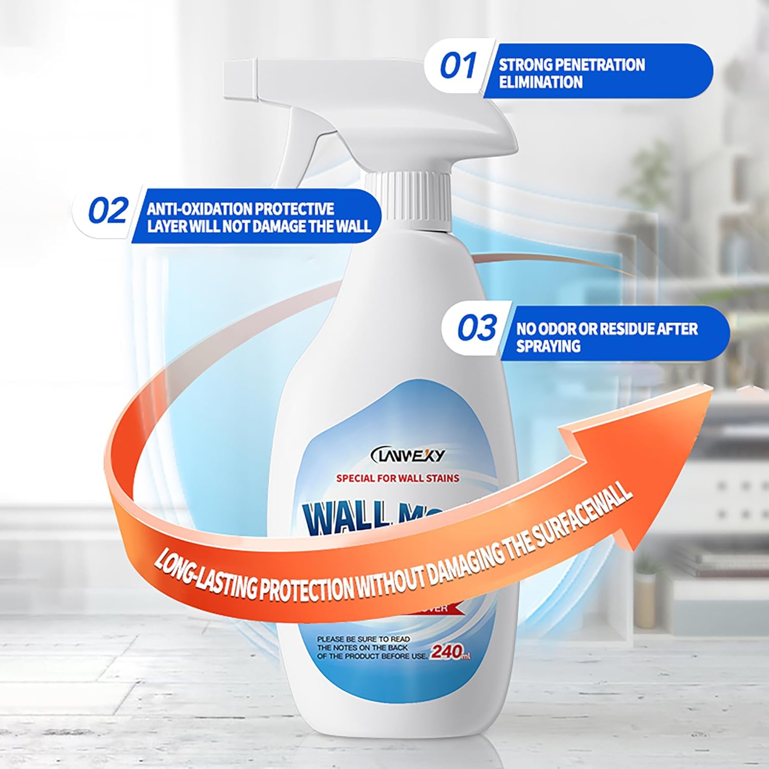Clearance Wall Mold Remover Spray Foam Mildew Cleaner For Bathroom Wall Tile Grout