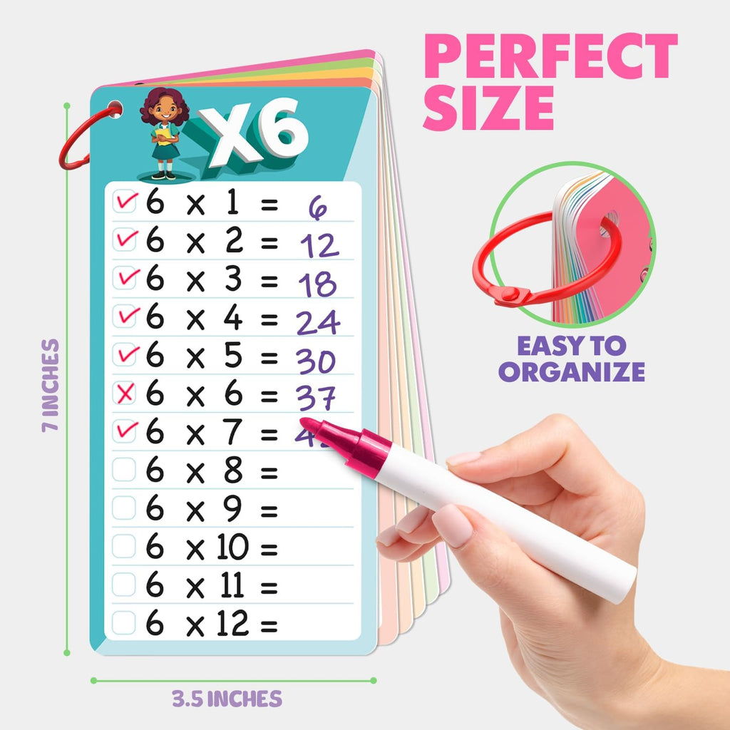 Warehouse Clearance Erasable Math Fact Flash Cards Addition/Subtraction/Multiplication/Division, 400 Pieces Bulk Supply