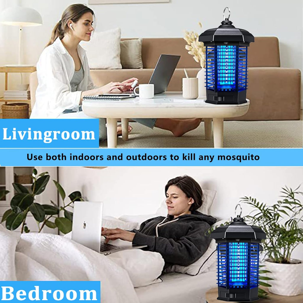 Black Electric UV Mosquito Killer Lamp Shock Type Fly Bug Zapper For Bedroom Garden Patio, 8619Pcs Single Lot Clearance Offer