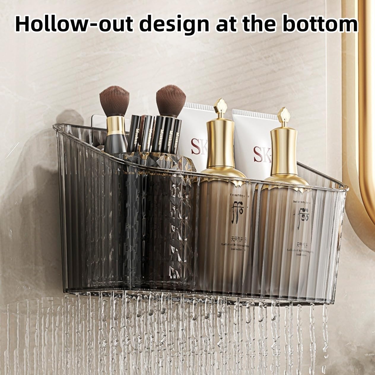 Multi-Grid Suction Wall Utensil Storage Box For Chopsticks Spoons Clearance Stock 240 Wholesale