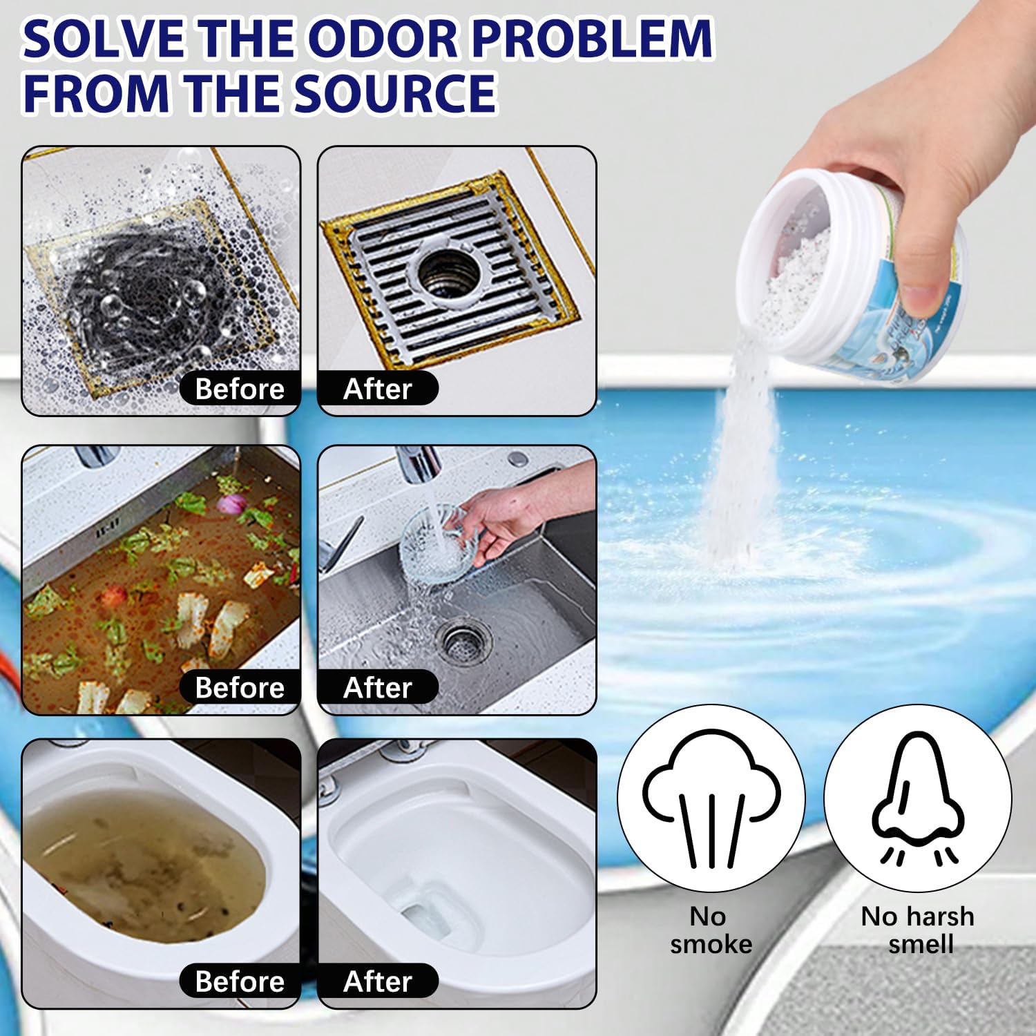 Household Pipe Unclogger Deodorizing Anti-clog Drain Cleaning Agent Warehouse Clearance