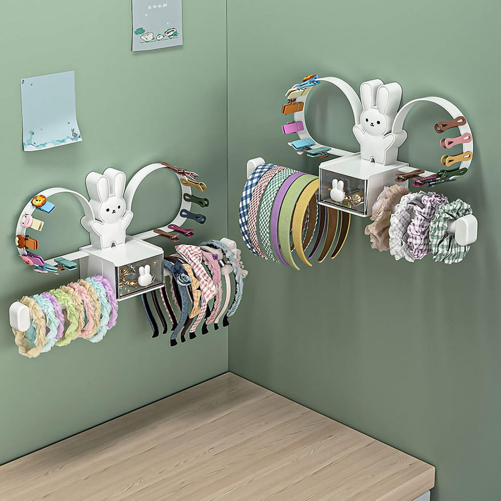 Cute Bunny Wall Mount Towel Rack with Small Storage Box, 162pcs Clearance Wholesale