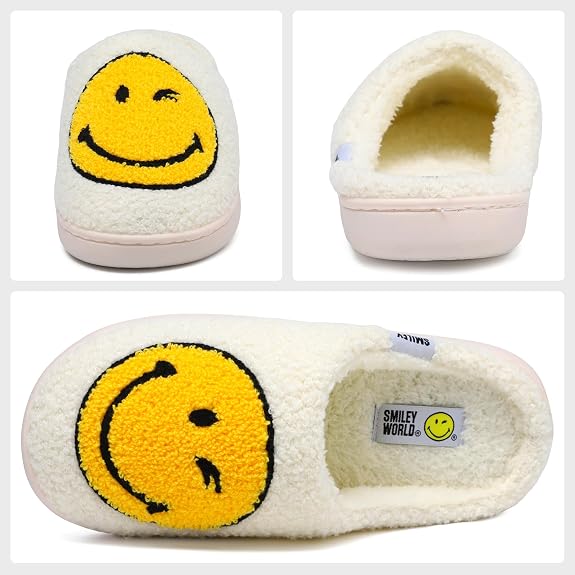 Warehouse Clearance Multi-Color Warm Plush Smile Face Cotton Slippers, 10482 Pairs Bulk Supply For Home Goods Stores