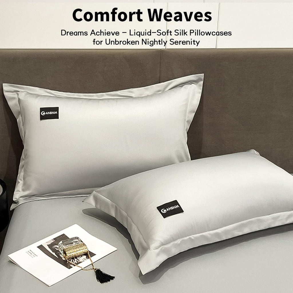 Silky Washed Silk Pillowcase 2 Pack, 394pcs Solid Color Envelope Pillow Covers Wholesale Clearance