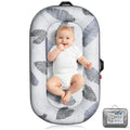 Surplus 118 Units Leaf Print Portable Baby Nest Lounger With Alphabet Sensory Cloth Book Foldable Newborn Sleep Pod Wholesale Clearance
