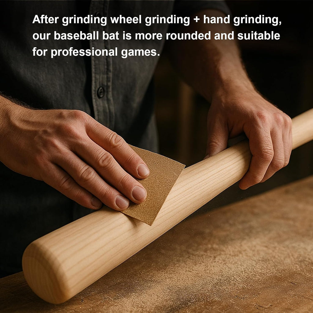 753pcs Natural Light Wood Tone Baseball Bat Surplus Stock, Burr-Free Smooth Sports Equipment