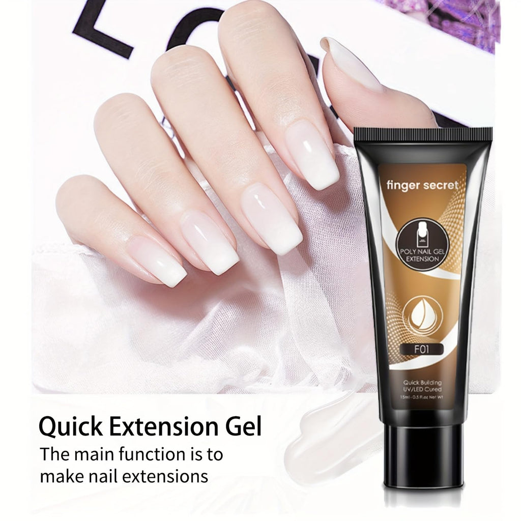 JUJUNICE Mixed Color Polyurethane Builder Gel, UV LED Quick Cure Nail Extension Gel, Clearance for Salon & At-Home DIY Manicure