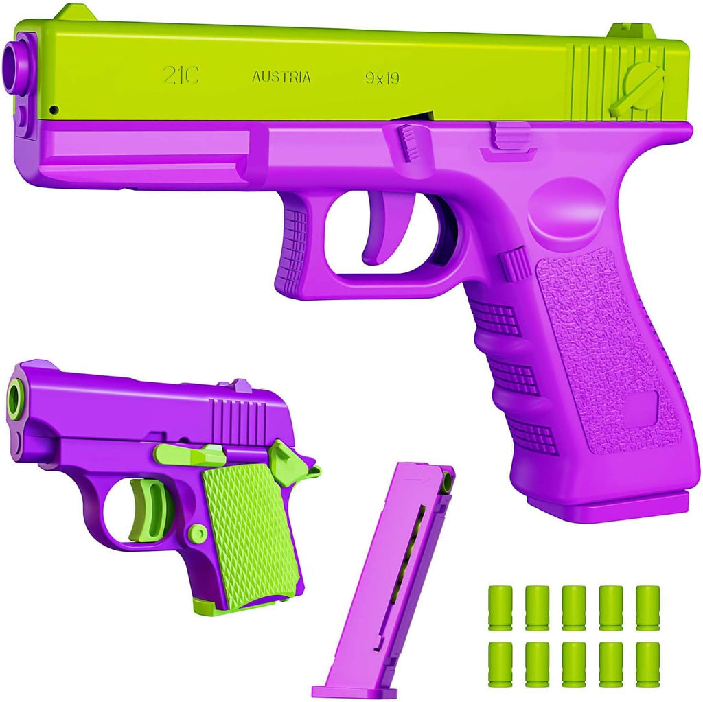 2845Pcs Clearance Mixed Color Shell Ejecting Toy Blaster Set, Manual Soft Foam Dart Pistol with Mini Toy Gun, Shell Casings & Ammo Wristband, Kids Outdoor Shooting Game Toy
