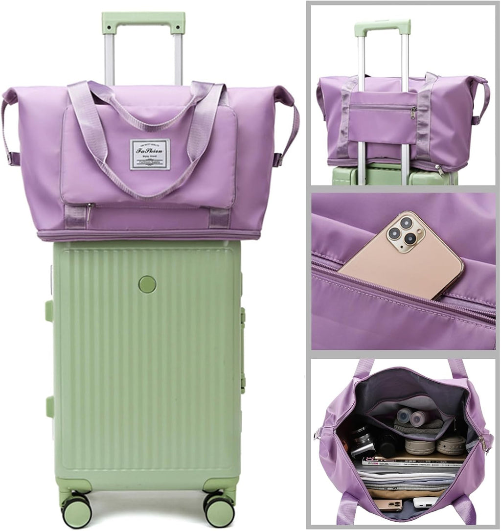 308Pcs Mixed Color Expandable Travel Storage Bag With Front Pocket Overnight Carry Bag Bulk Clearance