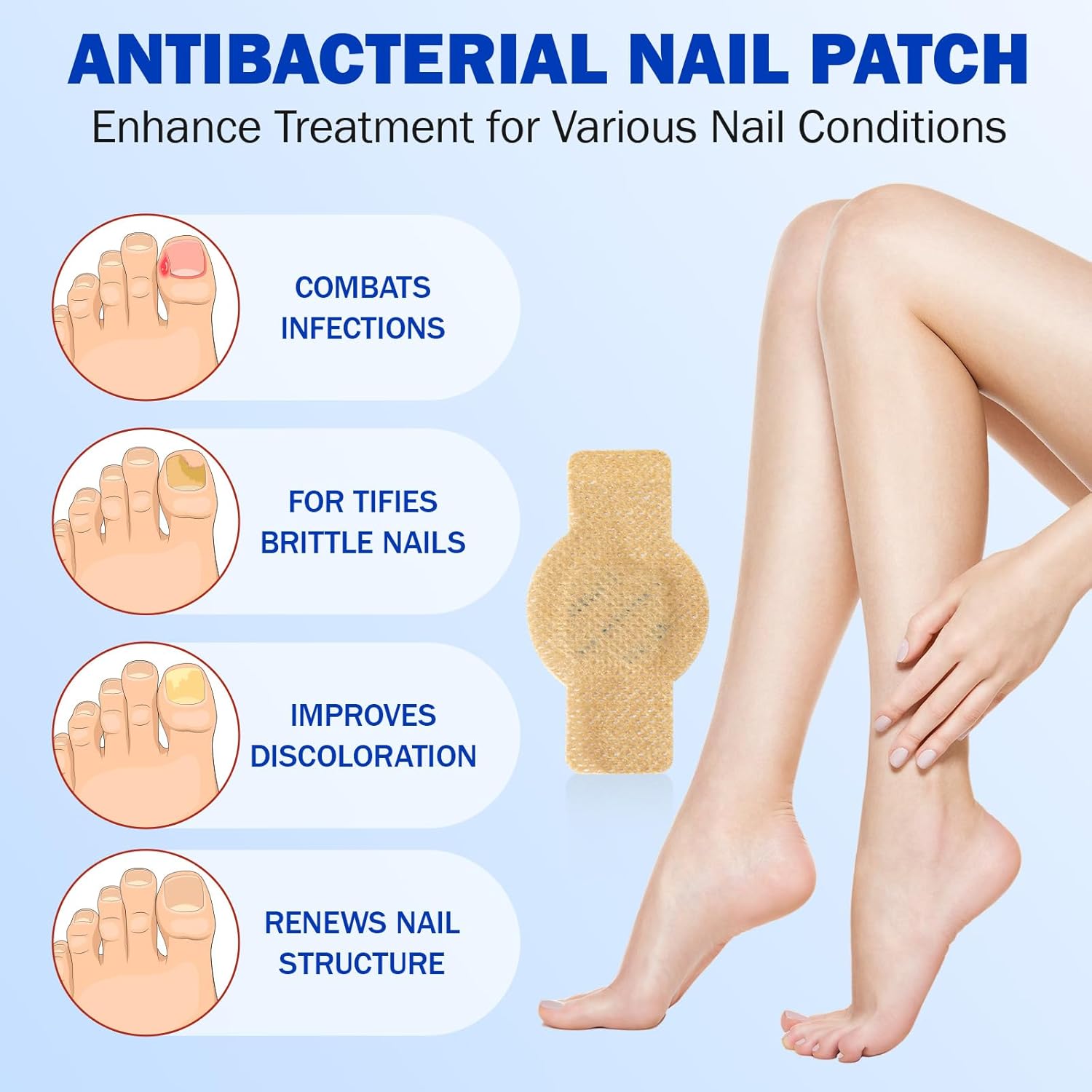 Warehouse Clearance Brittle Discolored Nail Repair Patches, 998 Packs Bulk Supply Toenail Treatment Strips