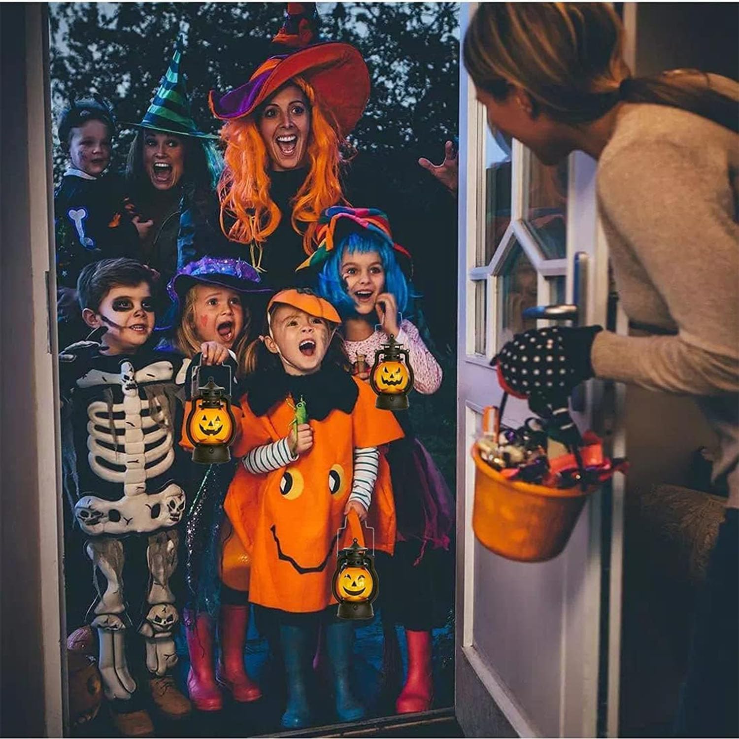 Battery Operated Jack‑O‑Lantern Spooky Atmosphere Pumpkin Light Wholesale Clearance