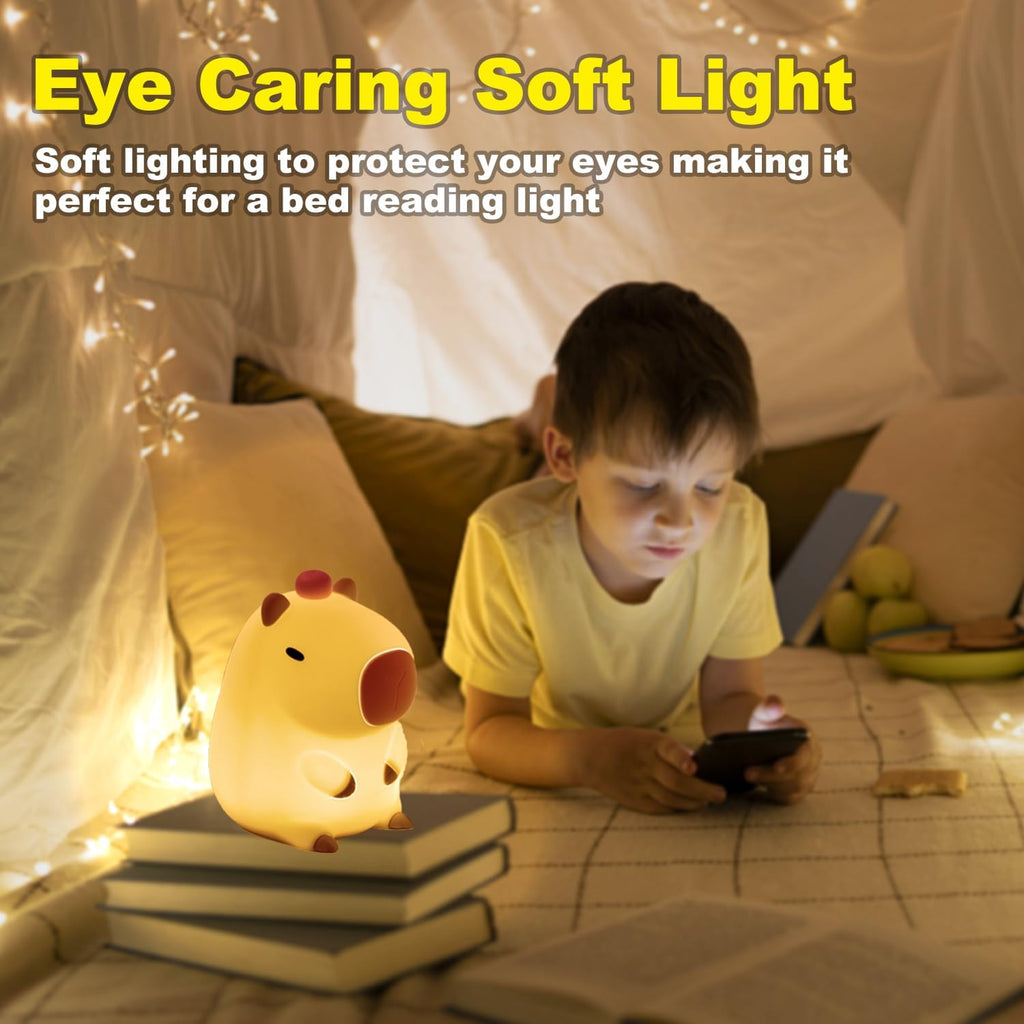 Soft Silicone Dimmable Capybara Tap Control Night Light For Nursery Clearance Stock 1332 Wholesale